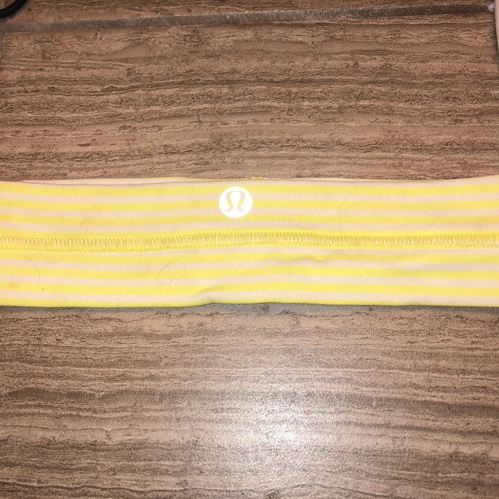 Lululemon Yellow Striped Headband